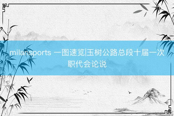 milansports 一图速览|玉树公路总段十届一次职代会论说